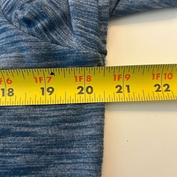 Lululemon Heather Blue Long Sleeve Pulse Slub Pullover Hoodie Men's Size Large - Picture 9 of 11
